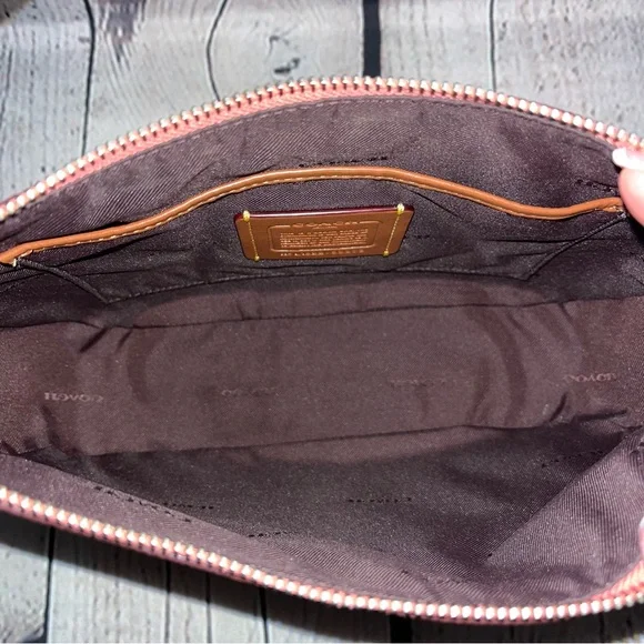 Rare! Coach Sutton Pink Leather Floral Crossbody Bag (Style #55373) - Picture 11 of 17